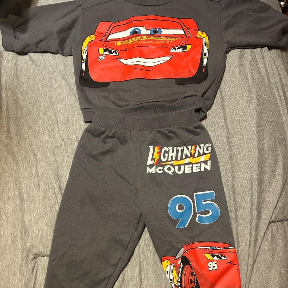 SOLD!! Disney Cars Gray and Red Kids Matching Set